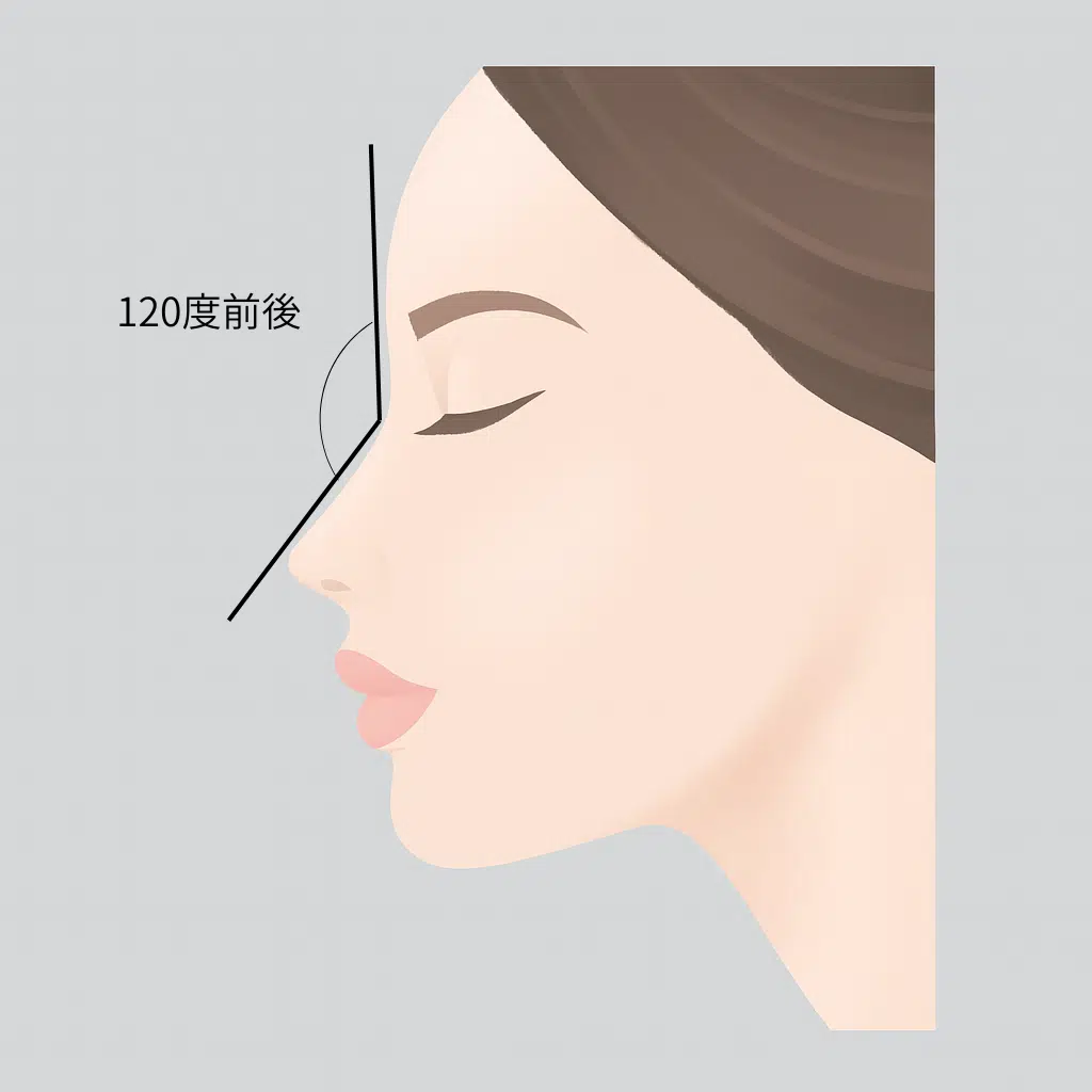鼻前頭角の図解　名古屋