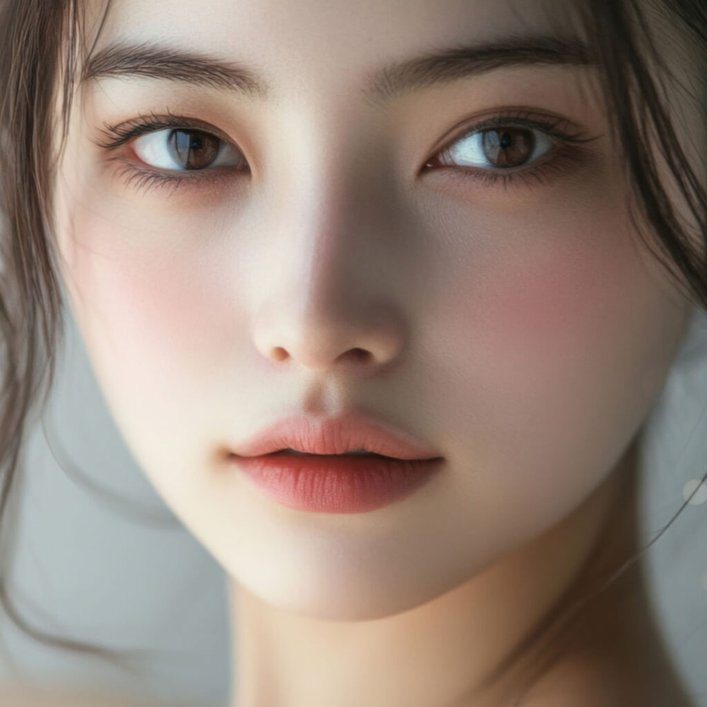 鼻筋が通っている女性