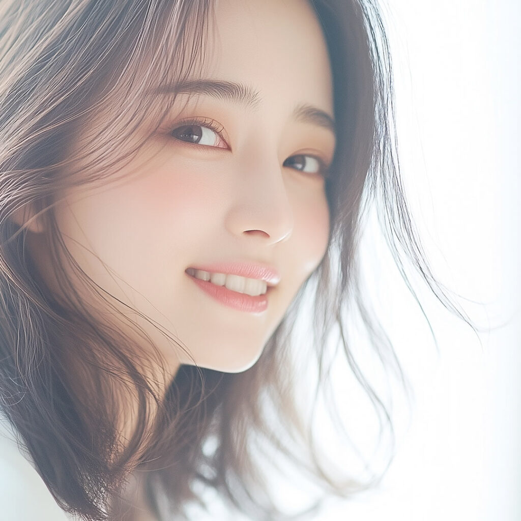 鼻筋が通っている女性のイメージ
