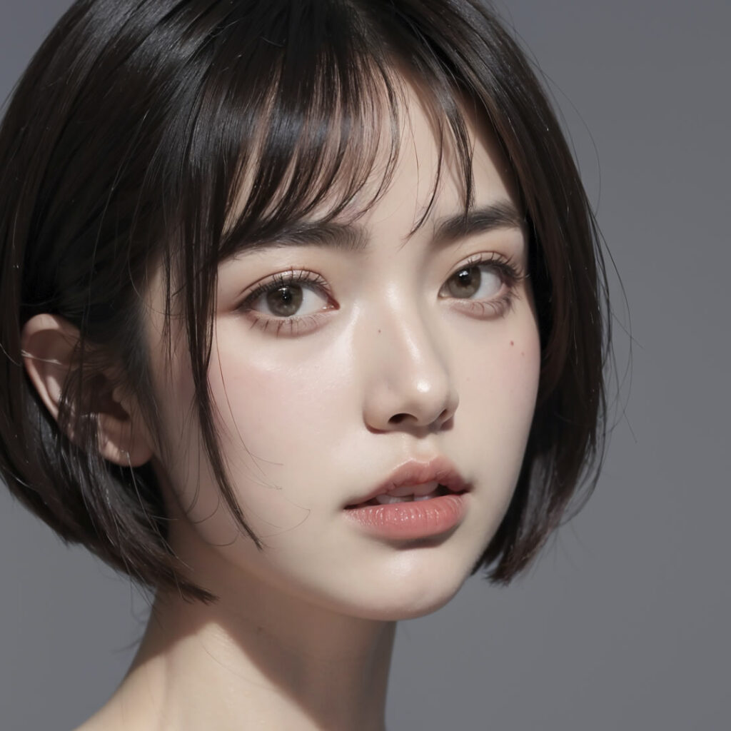 細い鼻になった女性のイメージ