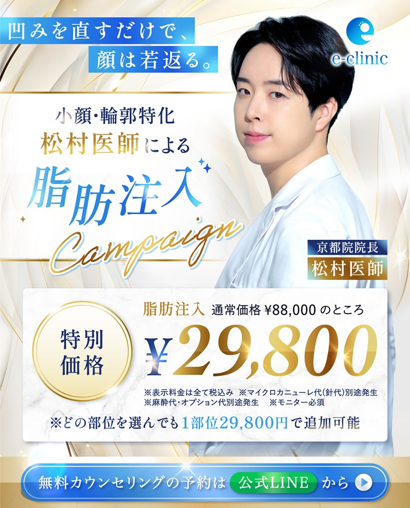 松村 医師の脂肪注入のキャンペーンバナー