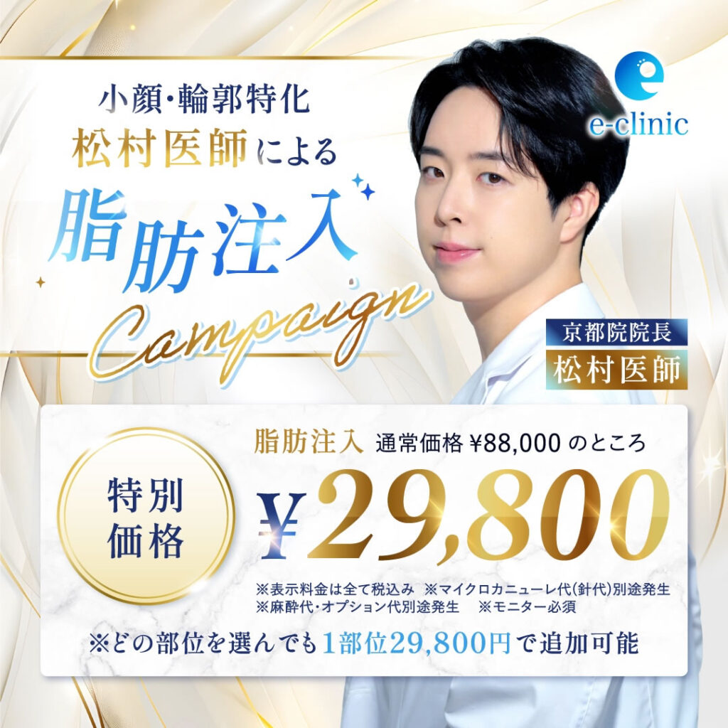 松村医師の脂肪注入のキャンペーンバナー